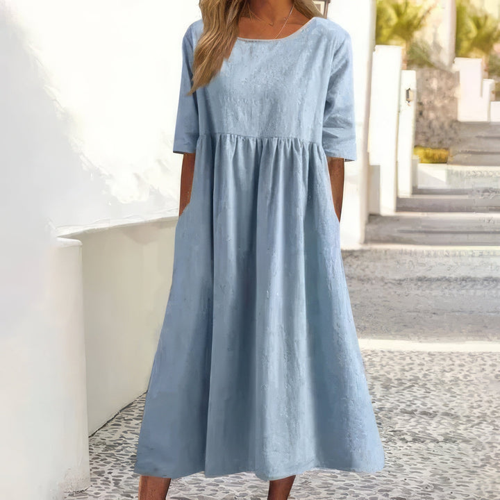 Maikee | für Damen mit Rundhalsausschnitt und Taschen und kurzen Ärmeln