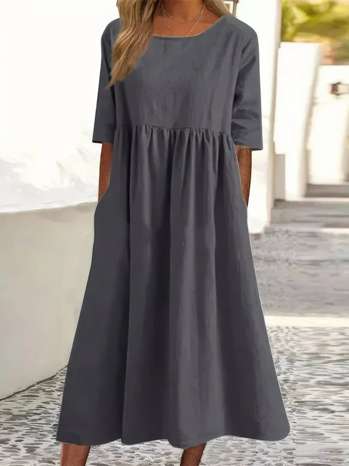 Maikee | für Damen mit Rundhalsausschnitt und Taschen und kurzen Ärmeln