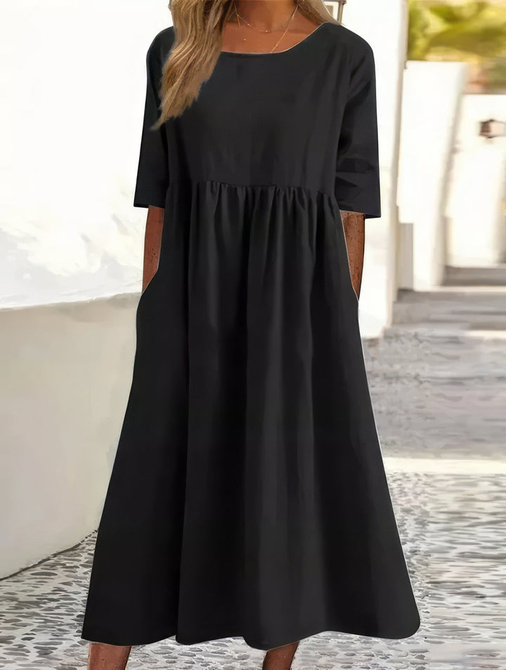 Maikee | für Damen mit Rundhalsausschnitt und Taschen und kurzen Ärmeln