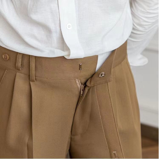 Herren Anzughose mit Taschen und geradem Bein