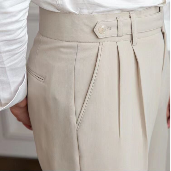 Herren Anzughose mit Taschen und geradem Bein