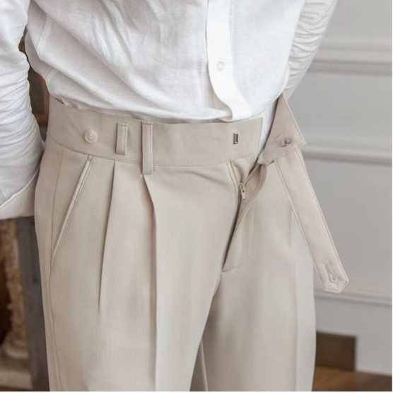 Herren Anzughose mit Taschen und geradem Bein