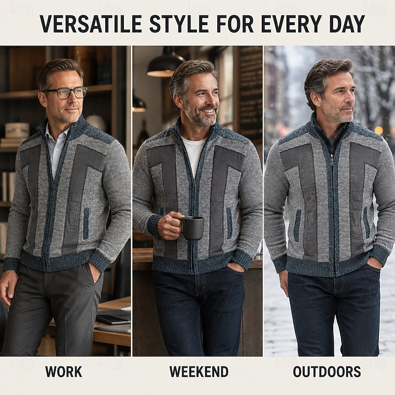 Kian | Herren Langarm-Cardigan mit Taschen