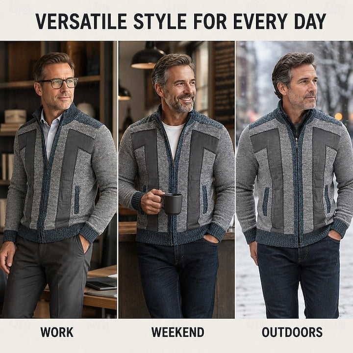 Kian | Herren Langarm-Cardigan mit Taschen
