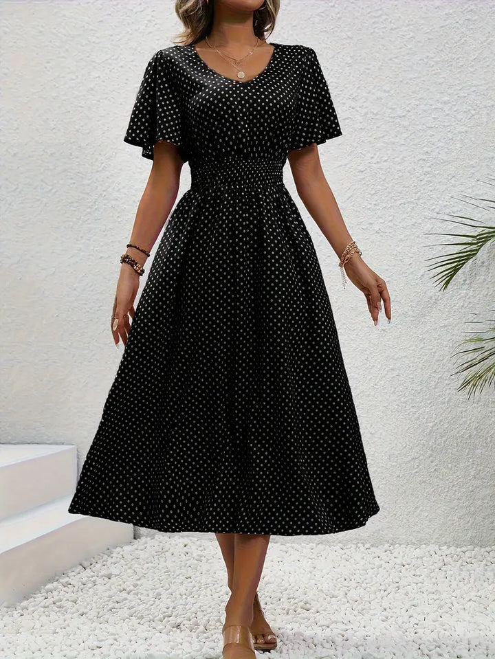 Livia | Damen Sommerkleid mit kurzen Ärmeln