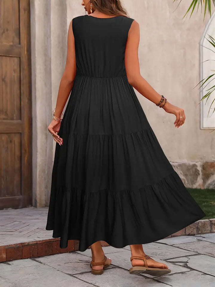 Noelia | Leichte Sommerkleid mit kurzen Ärmeln